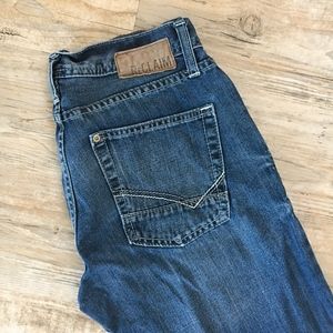 Reclaim Low Rise Bootleg Men’s Denim Buckle Jeans